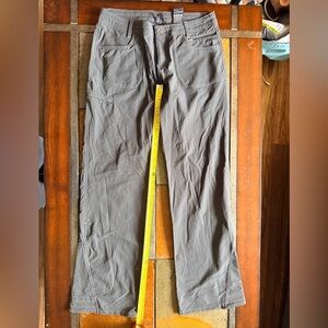 Woman’s Kuhl cargo nylon pant pockets size 10 gray rebel Ryder mountain work